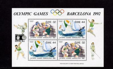 1992 Ireland World Columbian Expo overprinted on Olympics Commemorative Stamps Mint Never Hinged (MNH). Hibernian FX25