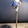 Tall chrome space age eyeball lamp Image 2