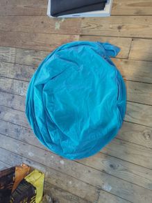 blue beanbag cover