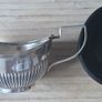 Antique 1902 Edwardian Sterling Silver Mustard Pot Base & Original Glass Liner Image 2