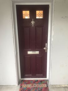 Alu-clad composite front door