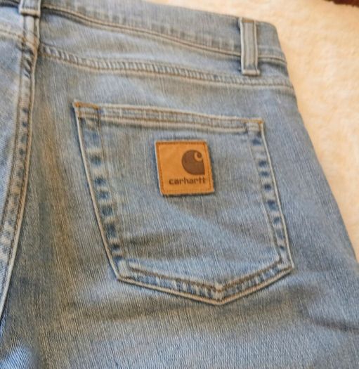 Carhartt WIP Rebellion Pant Slim Tapered Jeans - Light Wash Denim - 32x31