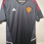 Mens Adidas Manchester United Football Shirt Training Jersey Black 2022-2023 Size Large Image 7