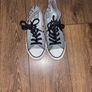 Converse grey studded UK4 hi top trainers Image 2