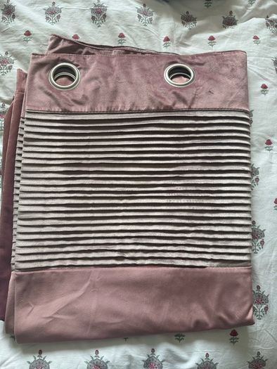 Bailey and Cole pink curtains