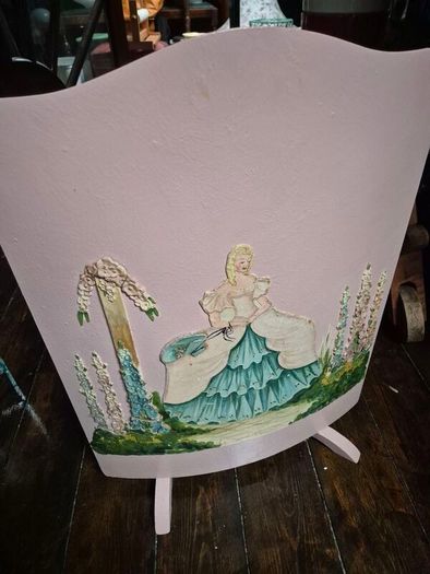 Barbola Vintage Art Deco firescreen