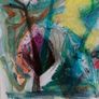 Original Abstract Painting Framed Original Floral Landscspe Garden Image 9