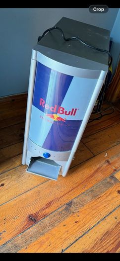 Red bull can dispenser