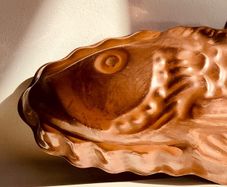 Vintage Copper Fish Wall Hanging Mould Made in Portugal Coastal Kitchen Decor