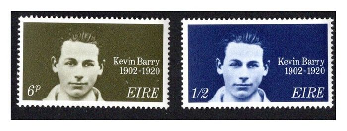 1970 Ireland 50th Anniversary of the Death of Kevin Barry Commemorative Stamp Mint Never Hinged (MNH)