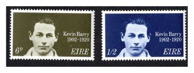1970 Ireland 50th Anniversary of the Death of Kevin Barry Commemorative Stamp Mint Never Hinged (MNH)