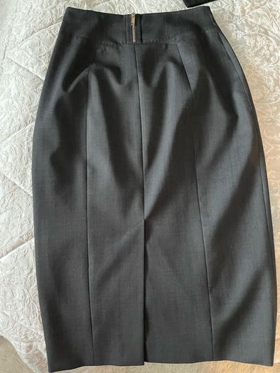 Karen Millen grey wool skirt size 6 new