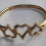 9ct Gold 375 Gold Heart Ring. Minimalist gift with love ring, Dainty Heart Band, Gift For Girlfriend size P Image 5