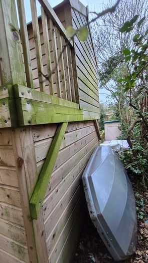 Wooden Playhouse with Slide & Climbing Frame