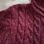 Womens Merino Wool Aran Jumper - Berry colour - Size M UK 10 - RRP 113 Image 10
