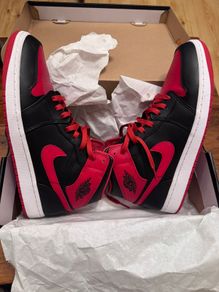 Nike Air Jordan 1 Mid Alternate Bred - DQ8426 060 - Size 11 - Black - Fire Red-White