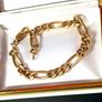 Vintage 9ct Gold Figaro Bracelet Image 2