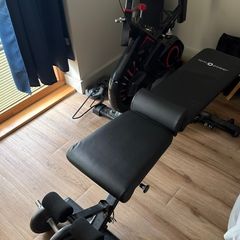 Dumbbells, bench and bike set