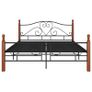 Bed Frame Black Metal 140x200 cm Image 3