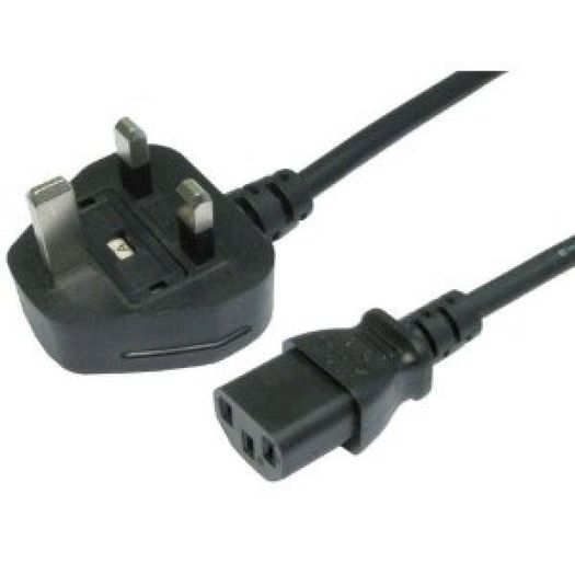 UK Mains Power Cable - Pc Monitor Desktop Kettle Lcd Tv Lead - 3 Pin