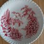 Vintage Johnson Bros "Castle On The Lake" Pink Transferware Tea Set Image 2