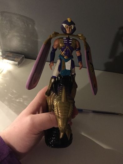 Dragon Flyz Figure And Launcher Works 1995 Vintage Purple