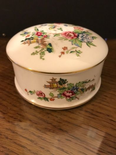 Vintage Crown Fine Bone China Trinket Box