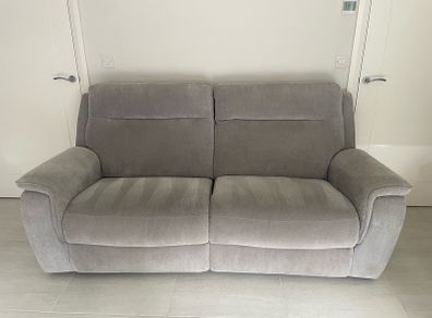 3 Seater Fabric Electric Recliner Sofa Light Grey
