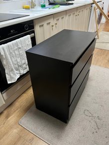 Black 3-Drawer Chest