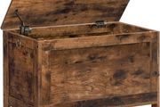 Storage Chest Trunk, Wooden Storage Box, Large Toy Chests with Lid, Toy Box Organizer Unit, Bed End Storage Bench, Shoe Bench, Entryway, Hallway, Bedroom, Rustic Brown (FREE POSTAGE)
