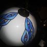 Tiffany style glass ceiling light with brass fixtures Image 5