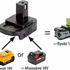 Battery Adapter with USB Port for Dewalt to for Ryobi tools for Milwaukee Battery Convert to for Ryobi 18V Lithium-ion Battery
