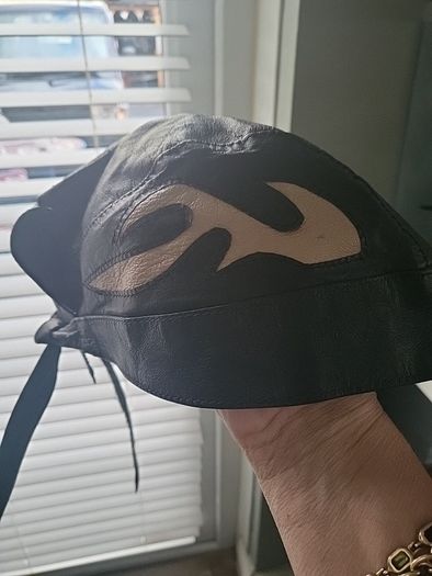 Leather Biker Hat