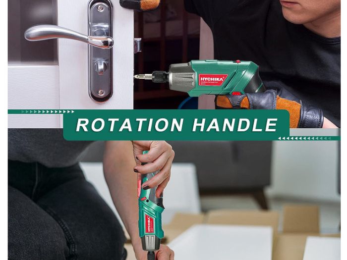 HYCHIKA Cordless Screwdriver 2000mAh 3.6V with 36 Accessories, LED Light