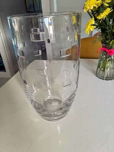 Waterford Crystal John Rocha Geo Pattern 14 Inch Vase