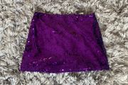 Purple sequin skirt