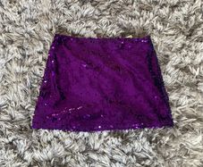 Purple sequin skirt