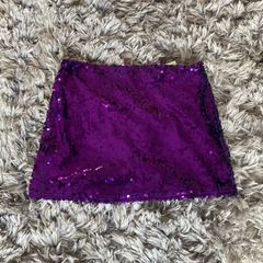 Purple sequin skirt