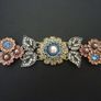 Art Deco Vintage Style Flower Leaf Statement Bracelet Image 4