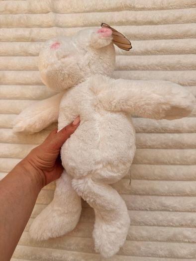 Mumbles White Pink Hippo Plush Soft Only approx. 25 cm. (without legs) MM606 Please see photos