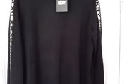 Designer DKNY Polo Neck Knit Jumper - Black - Size L - BNWT RRP 68
