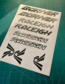 Raleigh Burner Decals