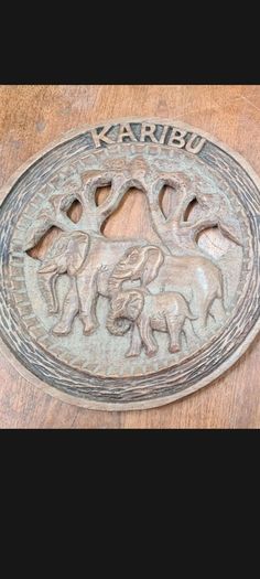 African wood carvings x 3