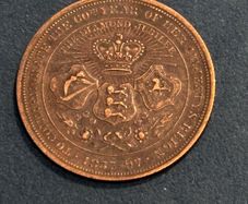 1897 Queen Victoria Copper Diamond Jubilee coin