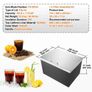 Drop in Ice Chest, 28"L x 20"W x 17"H Stainless Steel Ice Cooler, Commercial Ice Bin with Hinged Cover Image 6