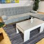 Light grey Velvet corner sofa bed Aroa,236cm Image 2