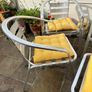 Set of garden or patio chairs with matching cushions Image 2