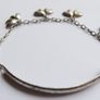 Vintage 925 Sterling Silver charm bracelet with flower charms Image 2