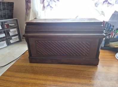 Antique Singer Sowing Machine Coffin Top