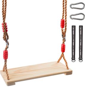 Wooden Garden Swing Seat,Swings with Adjustable Rope, Durable Playground Swing Set, Easy InstallIndoor, Hanging Seat, Outdoor Wood Swing Chair for Adults & Kids,Swing Seat Max Load 150KG MULTIPLE COLOURS AVAILABLE (FREE POSTAGE)